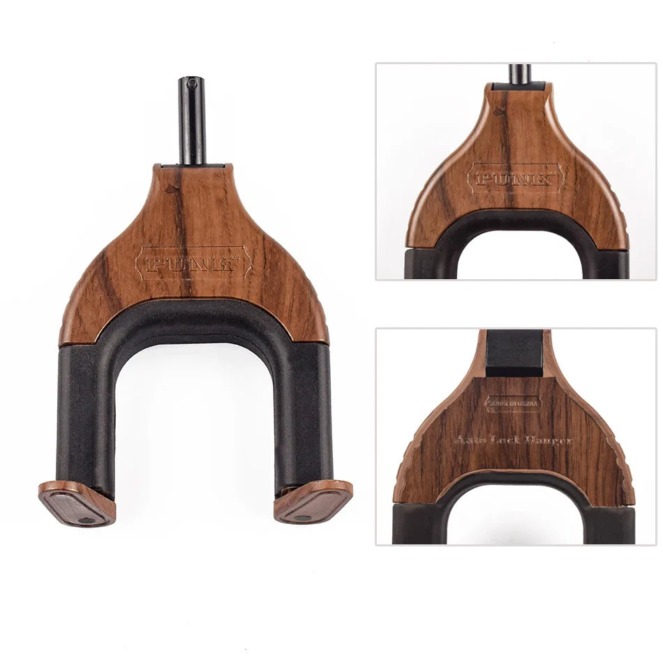 Black Walnut Guitar Hanger With Automatic Locking Function Hook Holder Wall Mount Stand Rack Bracket Plus Screws Easy Install