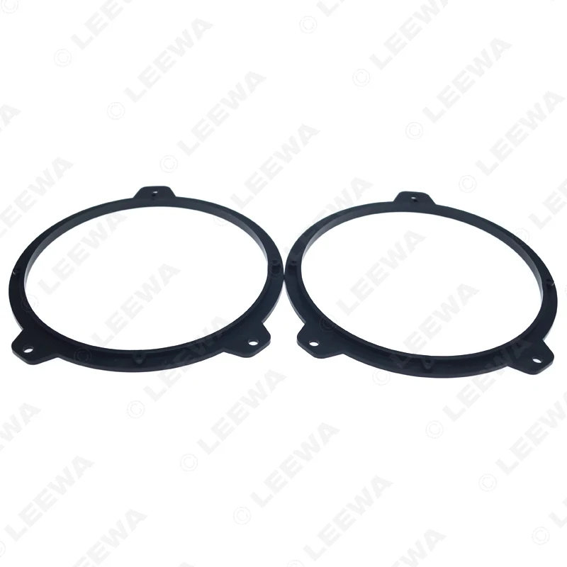LEEWA 2pc Black 6.5 inch Car Stereo Speaker Spacer Pad Adapter for BMW 3-Series E46 1999-2005 Speaker Mat Rings