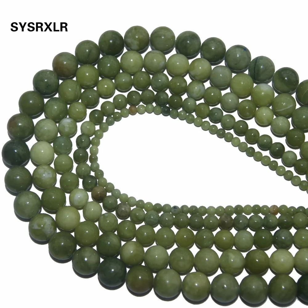 Wholesale Chinese Jadee Chalcedony Natural Green Stone Beads For Jewelry Making DIY Bracelet Necklace 4/6/8/10/12 mm Strand 15''