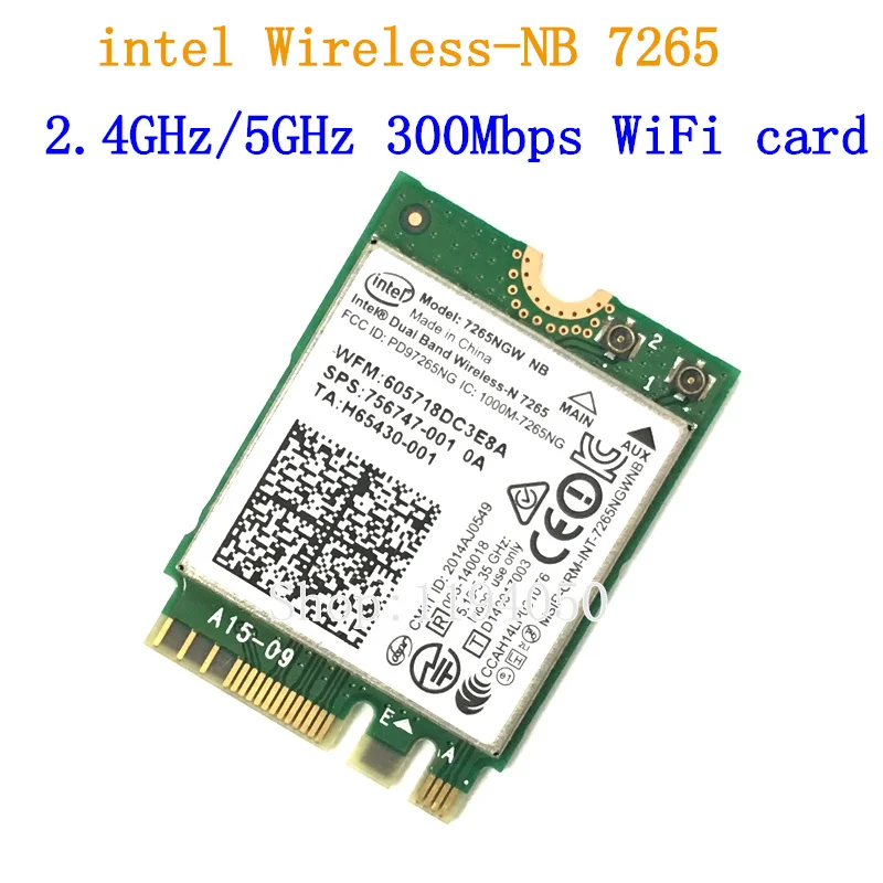 Dual band Wireless-N 7265 7265NGW 802.11N 2 x 2 WiFi 300Mbps NGFF M.2 card 7265NB 2.4G / 5G