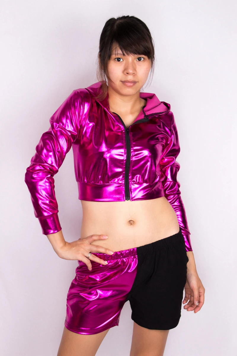 Conjunto de Ropa de baile de alta calidad para mujer, conjunto de Sudadera con capucha y pantalones cortos de baile de Hip Hop, ropa de baile para