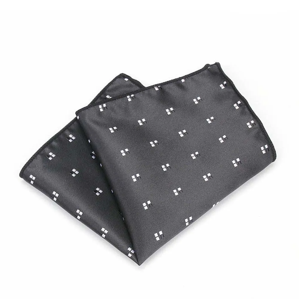 Huishi Motif Bunga Square Jacquard Saputangan Hanky Setelan Pria Pocket Square