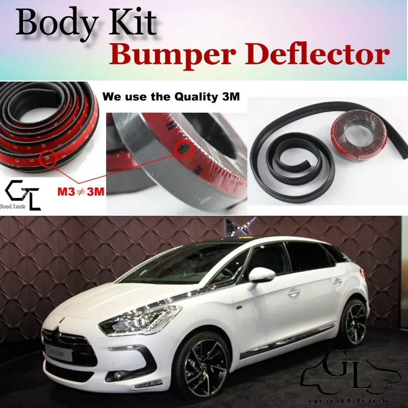 Bumper Lip Deflector Lips For Citroen DS5 DS 5 LS Front Spoiler Skirt For TopGear Friends to Car View Tuning / Body Kit / Strip