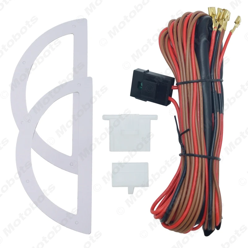 MOTOBOTS New Universal Crescent Style Power Window 3pcs switches with Holder & wire Harness #HQ3436