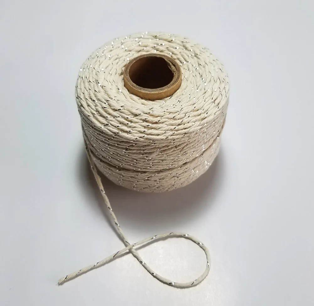 100% Cotton 100m/roll twine cords macrame rope string thread for party gift pack wedding decoration accessory DIY