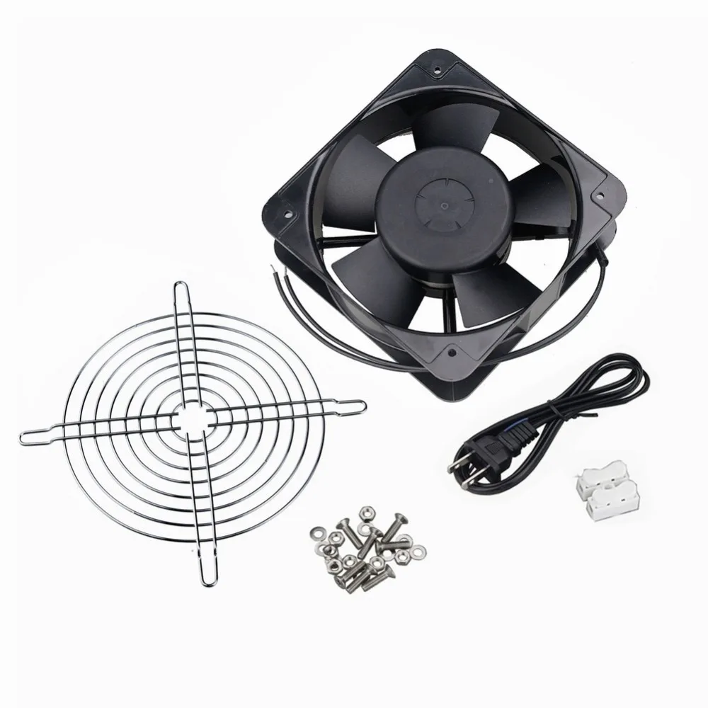 Imagem -05 - Gdstime-ventilador Axial ca de 110v 115v 120v 150 mm 15cm Ventilação Industrial Projetos de Exaustão Ventilador com Malha de Ferro e Tomada