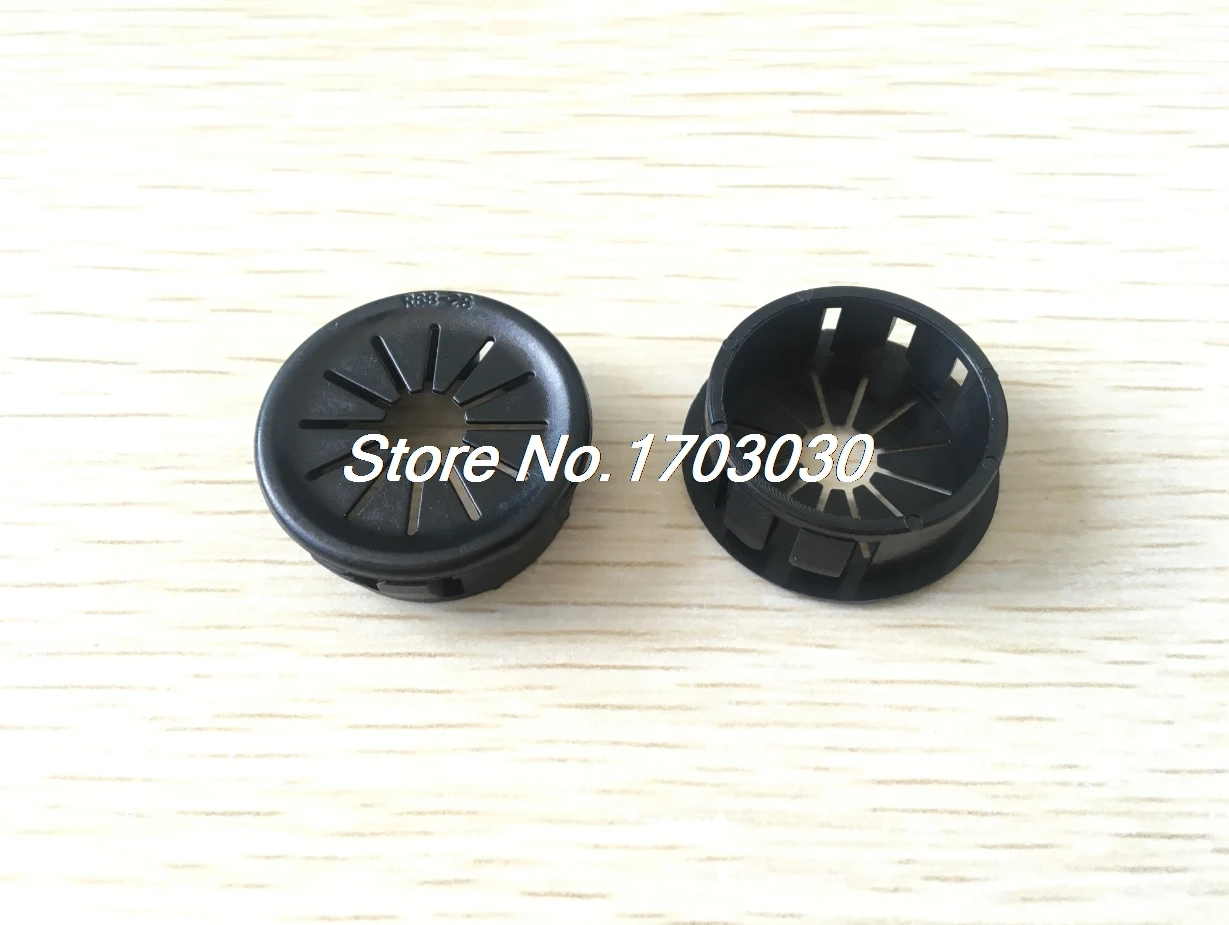 27.5mm Mount Hole Insulation Black Plastic Cable Snap Bushing Grommet 20 Pcs