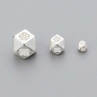 1 pack 925 Sterling Silver Geometry Faceted Spacer Loose Beads 2.5mm 4mm 6mm Small Charms Bracelets Beads DIY Jewelry Making