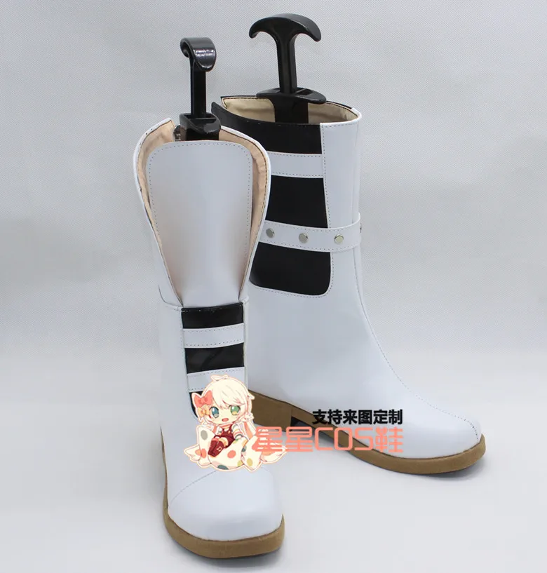 

THE ANIMATION Tsukiuta Iku Kannazuki White Cosplay Shoes Boots X002