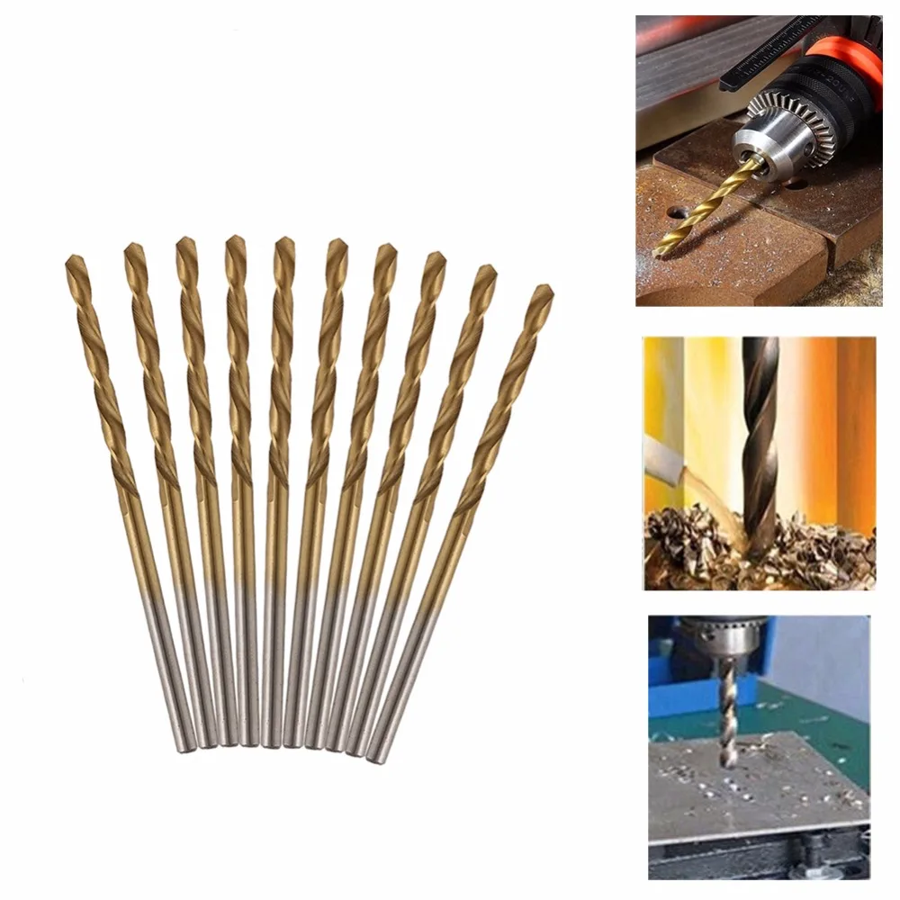 ZENHOSIT Mini Twist Drill Metric High Speed Steel 50pcs 1-3mm Round Shank Drill Bit Set 4Sizes For Wood Plastic Woodworking