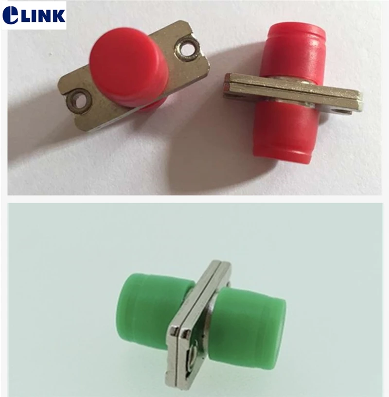 FC split fiber adapter two body welded metal housing optical fibre coupler SM MM APC ftth connector Factory supply ELINK 2 parts