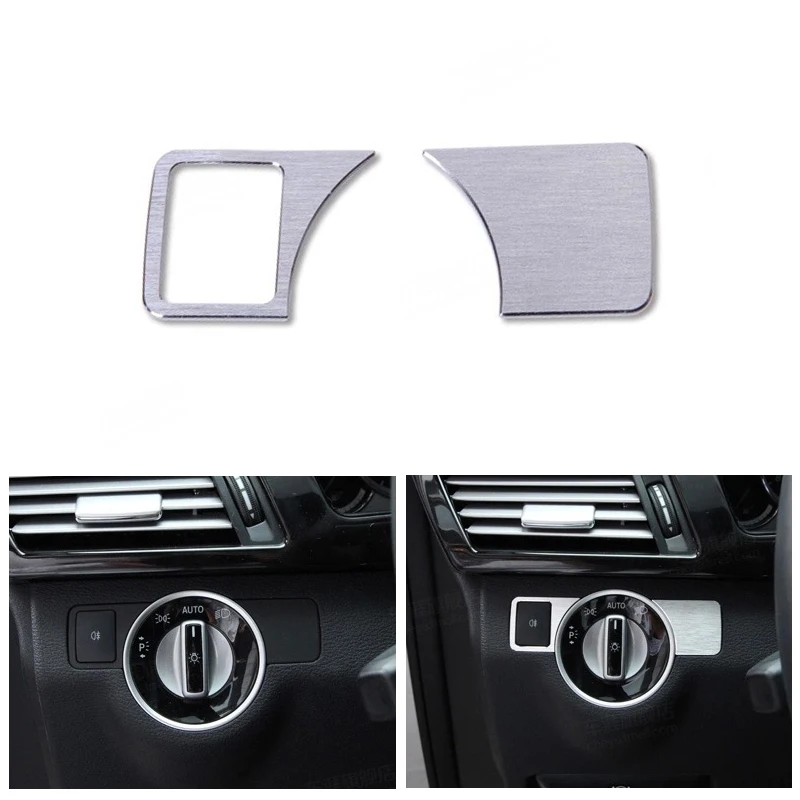 Car Head Light Lamp Switch Cover Sticker Trim For Mercedes Benz A B C E GLK CLA Class C117 W176 W246 W204 W212 X204 X156 W166