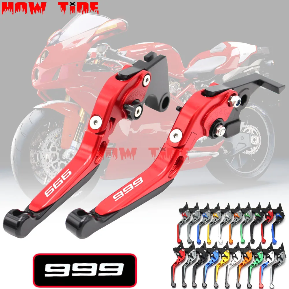 

CNC Adjustable Folding Extendable 8 Colors Motorbike Red Brake Clutch Levers for Ducati 999 S R 999S 999R 2003 2004 2005 2006