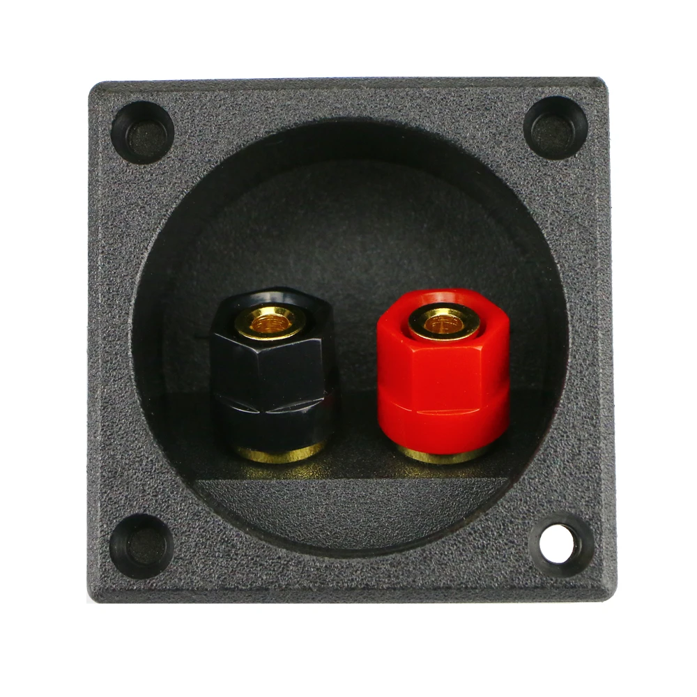 GHXAMP High-quality 2 Way Speaker Junction Box Terminal Two-speaker Terminal Wiring For Mini Speaker DIY 57*57MM 2PCS
