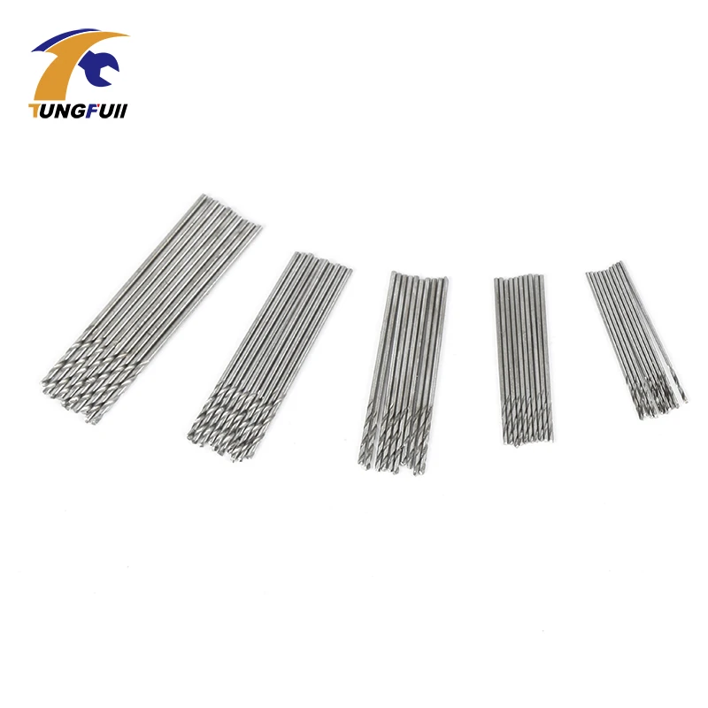 Tungfull 50 pces micro brocas conjunto 0.5mm-0.9mm se encaixa dremel bits carboneto micro brocas cnc pcb broca ferramentas giratórias acessórios