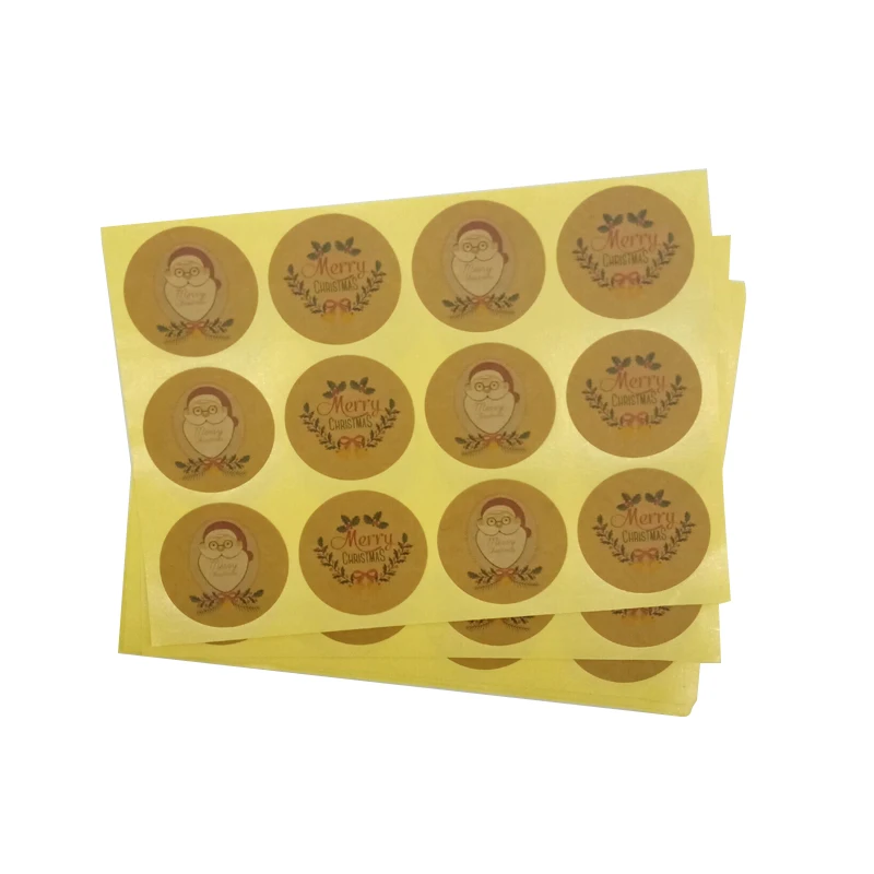 

1200pcs/lot Kawaii Santa Claus Round DIY Multifunction Seal Sticker Merry Christmas Gift Sticker Label