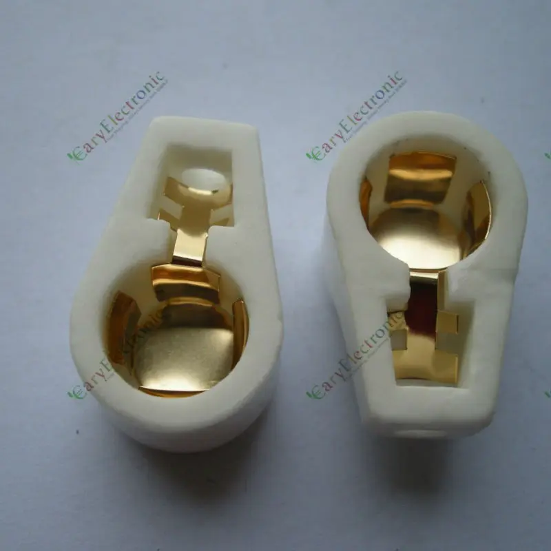 Wholesale and retail 2pcs New GOLD Tube Caps Ceramic Socket for 811 805 572B 813 MCDG audio amp parts free shipping