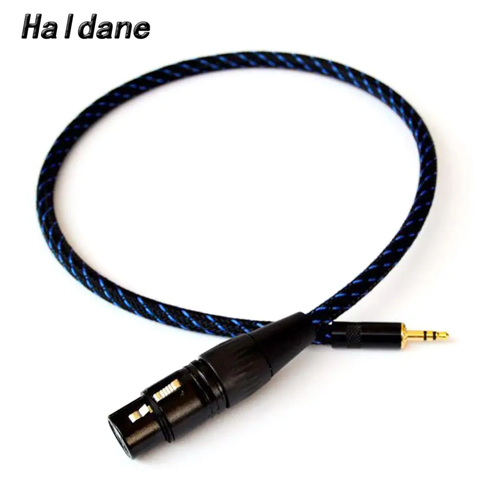 

Free Shipping Haldane 3.5mm Male to 3 pin XLR Female/Male Audio Adapter Cable 5N OFC copper HIFI XLR Audio Cable