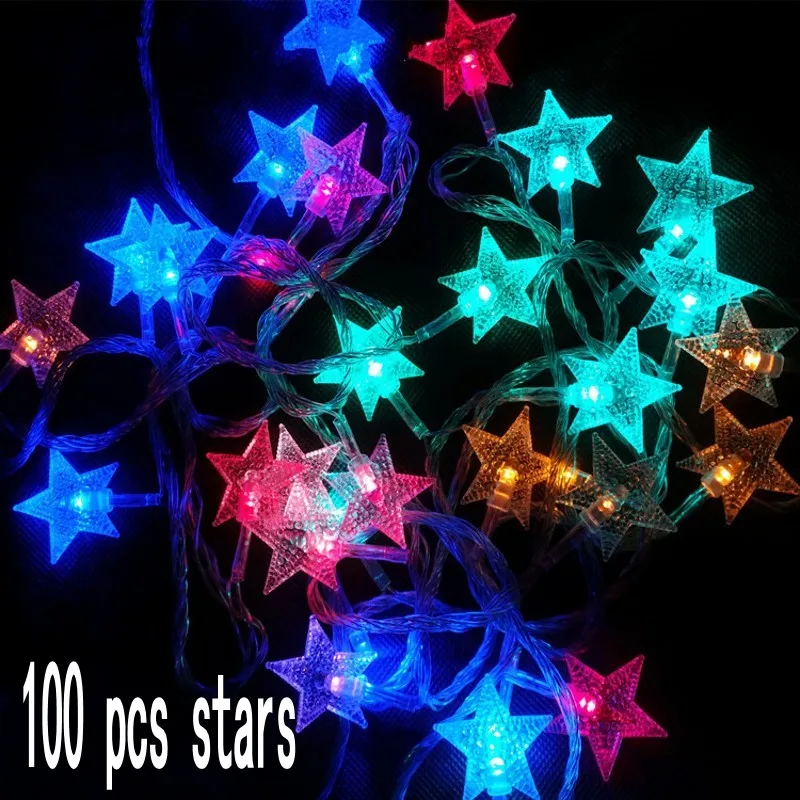 100 Led Starry String Licht 10M Fairy Star String Light Voor Holiday Party Kerstmis Nieuwjaar Wedding Birthday Party decoratie