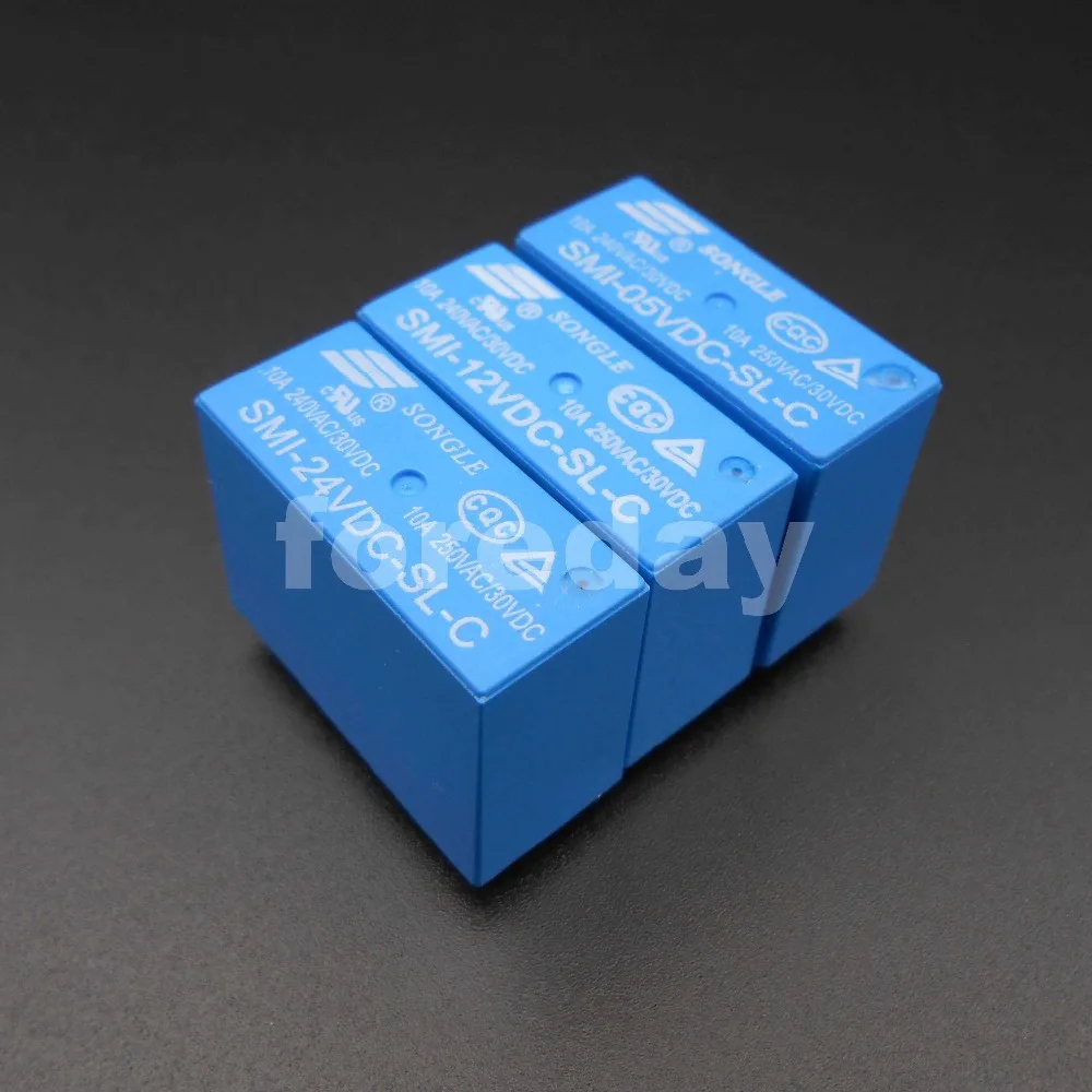 5PCS NEW SONGLE Power Relay SRS PCB 5 Pins 5A 10A 5V 12V 24V SMI-05VDC-SL-C SMI-12VDC-SL-C SMI-24VDC-SL-C 5PCS/LOT HQ *FD788-790