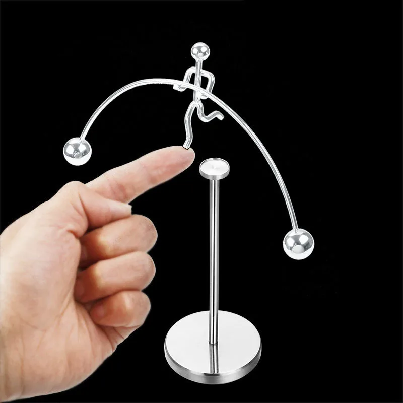 Non-perpetual Motion Machine Tumbler, Creative Balance, Small Iron Man, Home Decoration, Crafts Gifts, Pendulum, Newton Pendulum