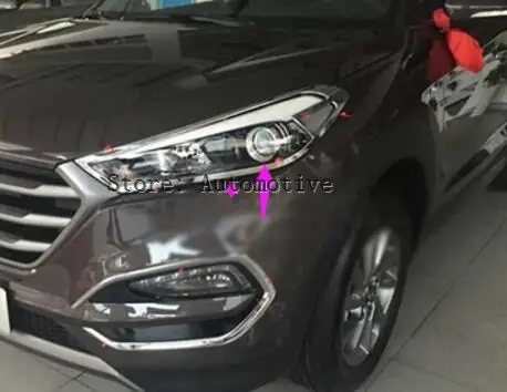 

2014 2015 2016 для Hyundai Tucson наружная литая фара, крышка фары, отделка ABS 2 шт.