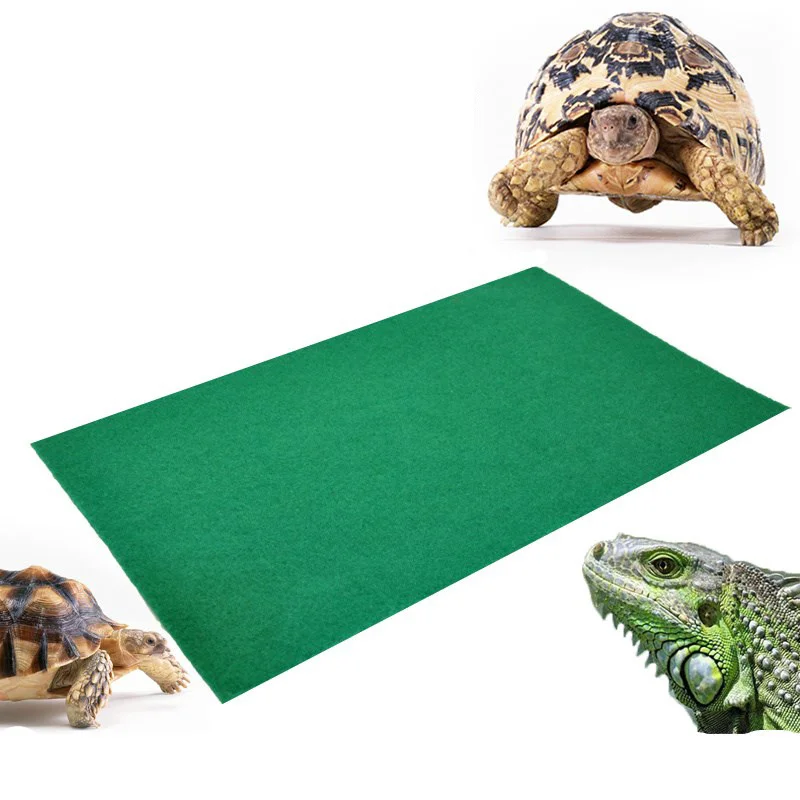 80x40cm Reptiles Carpet Liner Snakes Lizards  Terrarium Large Soft Cage Floor Green material moisturizing bottom pad