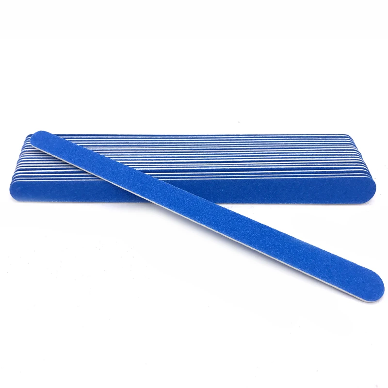 20 Pc Sanding Limas Para Manicura Wooden Nail Files 180/240 Nails Accessoires 17Cm Pedicure s Blue  File Nail Products Lima Unha