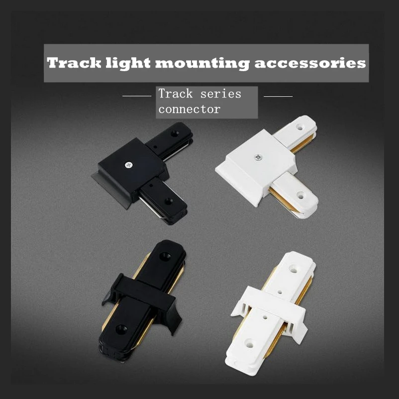 LED Track Lighting Rail 0.5m  Track Spotlight Light Track Fixture Rail L Cross Type Connector White Black LED Spotlight Rails