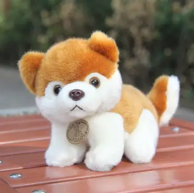 real life toy about 20cm squatting pomeranian plush toy,soft doll birthday gift h2522