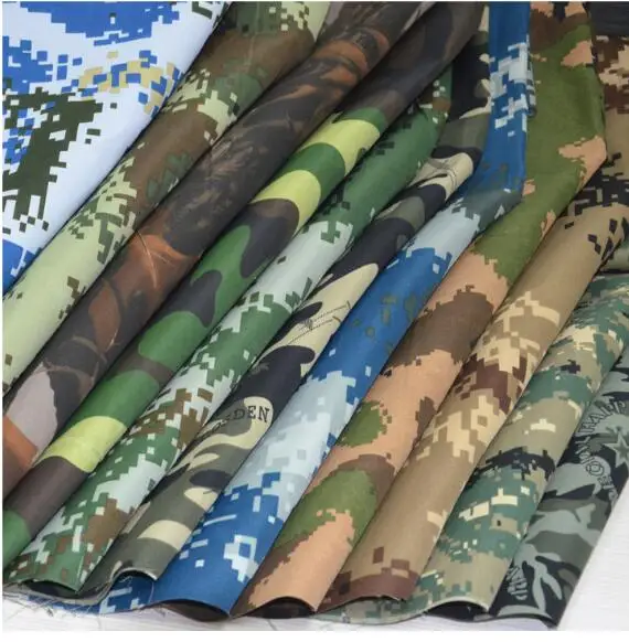 Gagqeuywe 100*150cm Thick camouflage clothing fabric training uniform military training suit digital camouflage tablecloth camou