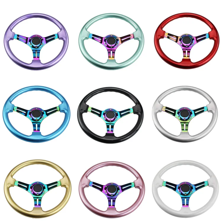 Neo Chrome New 350mm 14inch Steering Wheel ABS Steering Wheel