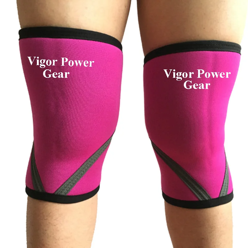 Vigor Power-7mm Neoprene Knee Sleeves, Power Lifting Knee Supports, Weight Lifting Stronger, Fitness Crossfit