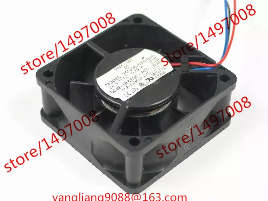 

NMB-MAT 2410ML-05W-B49 T10 DC 24V 0.12A 3-Wire 60x60x25mm Server Cooling Fan