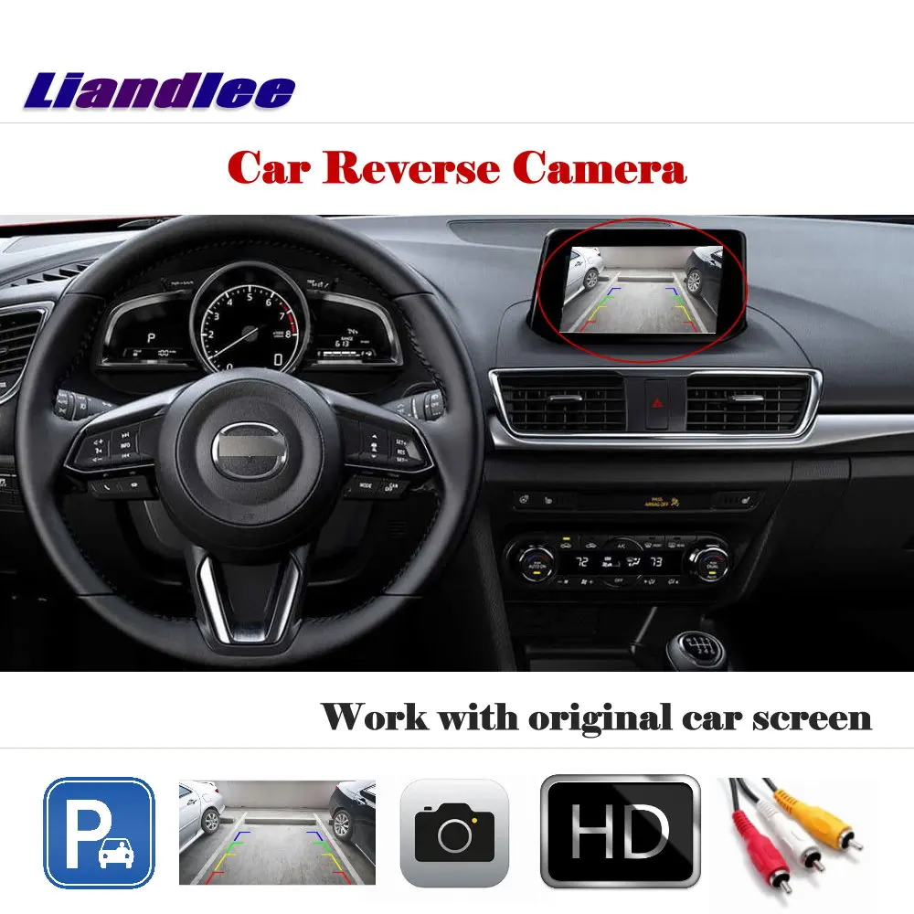 

For Mazda 3 BM Mazda3 Hatchback 2014-2017 Auto Reverse Rear Camera HD CCD Back Parking CAM Work With Car Factory Screen