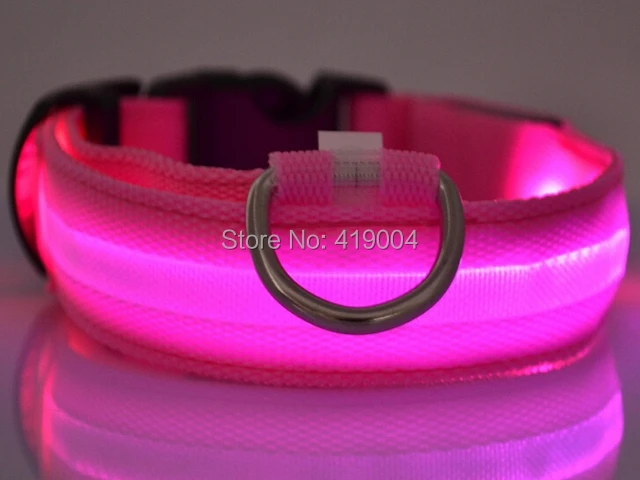 Fedex dhl Free shipping LED Pet Cat Dog Collar Night Safety Flashing LED Glow in the Dark ,500pcs/lot