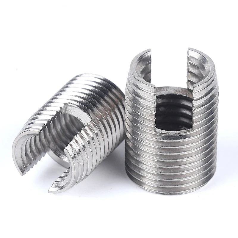 4-60pcs M2 To M12 Galvanized Stainless Steel Threaded Inserts Metal Thread Repair Insert Self Tapping Slotted Screw Threaded