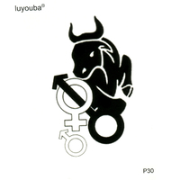Bull Waterproof Temporary Tattoos Men Animals Temporary Tatoo Stickers Tatouage Temporaire Henna Tattoo Sleeve