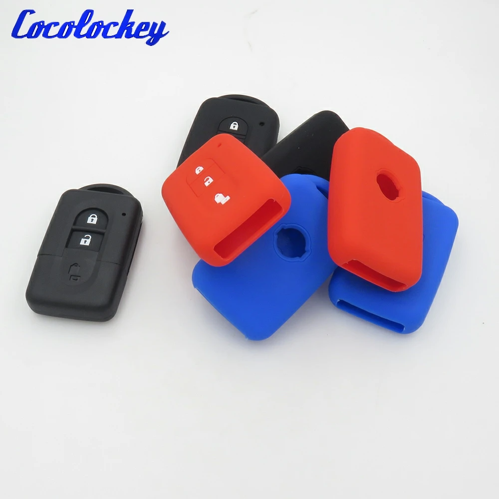 

Cocolockey Silicone Car Key Cover Case for NISSAN MICRA QASHQAI JUKE DUKE XTrail NAVARA 2 Button Remote Key No Logo