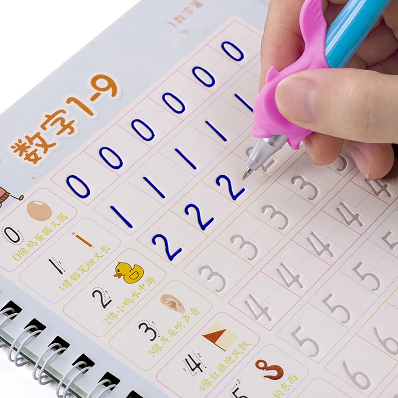 5pcs/set Children Pupils Copybook For School Groove Chinese Character Exercise Beginners Fruits & Vegetables/ Pinyin /Numbers