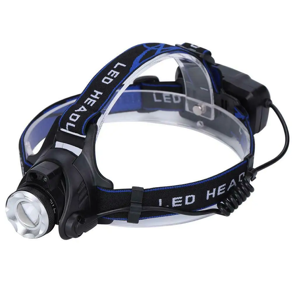 Ultral Brightness LED Zoom Headlight Torch T6 Headlamp 18650 Head Light Lamp Zoomable Flashlight Waterproof for Fishing Hunting