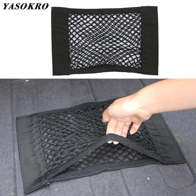 Mesh Trunk Car Organizer Net goods Universal Storage Rear Seat Back Stowing Tidying Auto Accessories Travel Pocket Bag Network