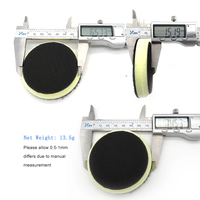 5 pz DELL'UNITÀ di elaborazione di Schiuma Piastra di Interfaccia Smussatura 3 pollice 75mm Levigatrice Backing Pad Tampone lucidatura Utensili elettrici Accessori Gancio e Anello
