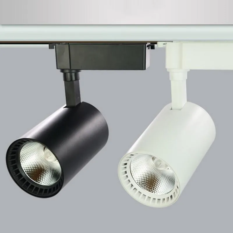 High Power 20W/30W COB LED rail light  LED rail spot light ceiling LED rail track light 85~265V/AC White Shell/ Black shell