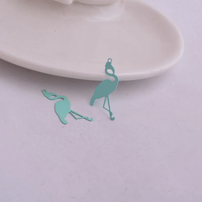 50 Stück AC7657 28mm*5mm Messing Flache Vogelanhänger Bemalte Tieranhänger – Detail 12