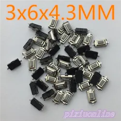 촉각 택트 푸시 버튼 마이크로 스위치, 순간 자동 리셋, G73 고품질, SMT 3x6x2.5MM, 2 핀, 50 개