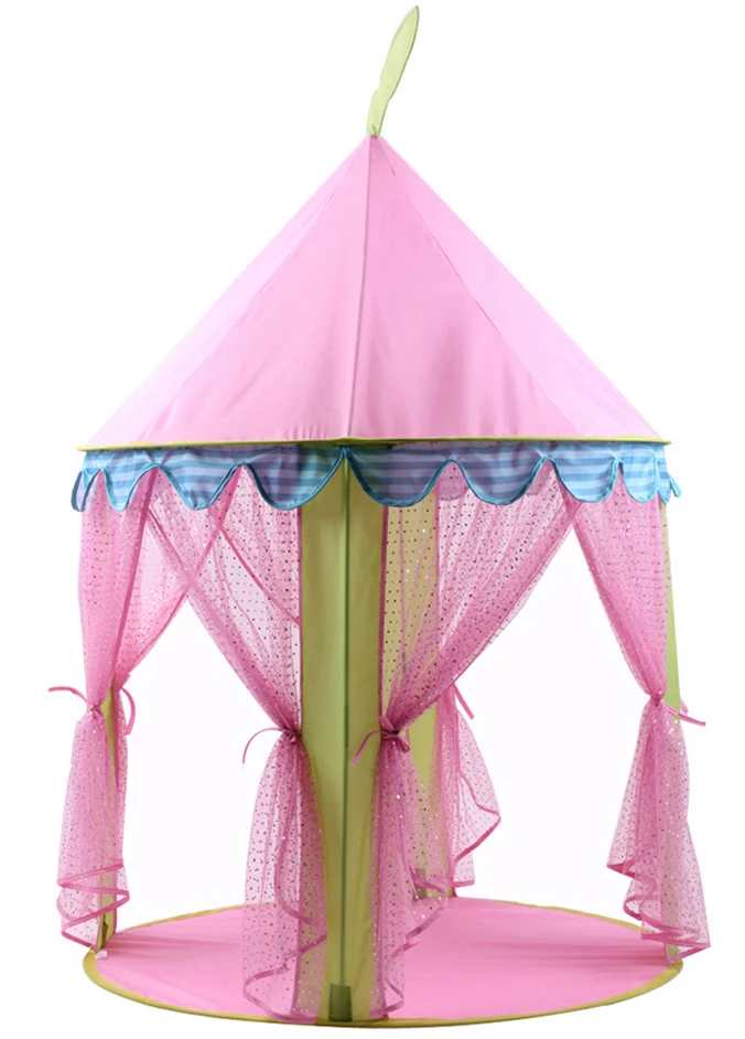 Tente d'intérieur pliable pour enfants, grande maison de princesse rose, balle océanique, jeu de piscine, tissu pliable, cadeau pour étudiant, 2020