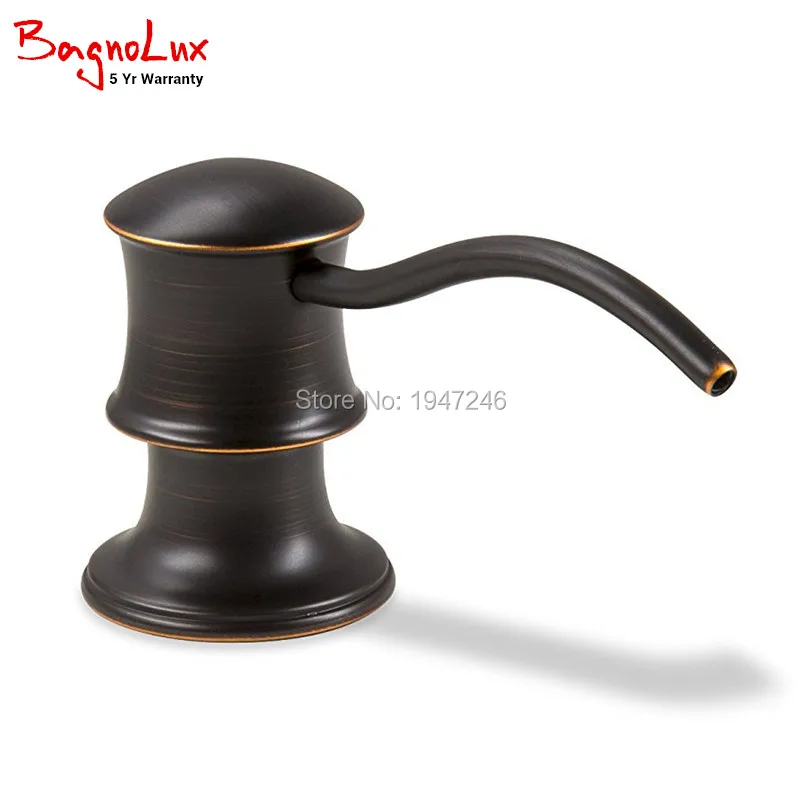 

New High Quality Oil Rubbed Bronze Built In Deck Mount Traditional 13 Ounce Brass Soap / Lotion Dispenser Set With Brass Pump