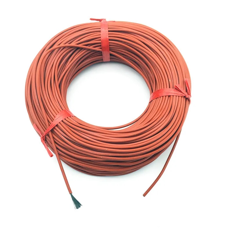 10M ogrzewanie na podczerwień kabel ogrzewania podłogowego System 3mm żel krzemionkowy włókno szklane węglowe stosowane w napięciu 220v 150w 12K 33ohm / M
