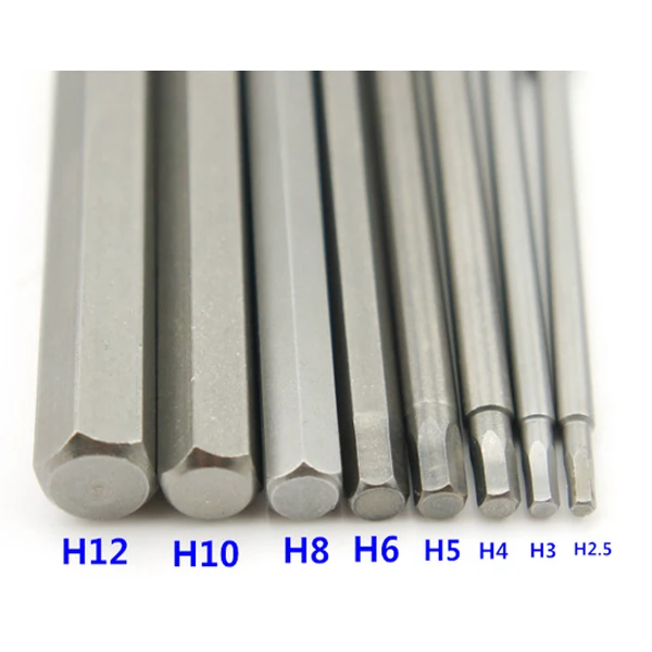 Chaves de fenda elétricas, 8 bits hex shank magnéticos, pontas 100mm, frete grátis